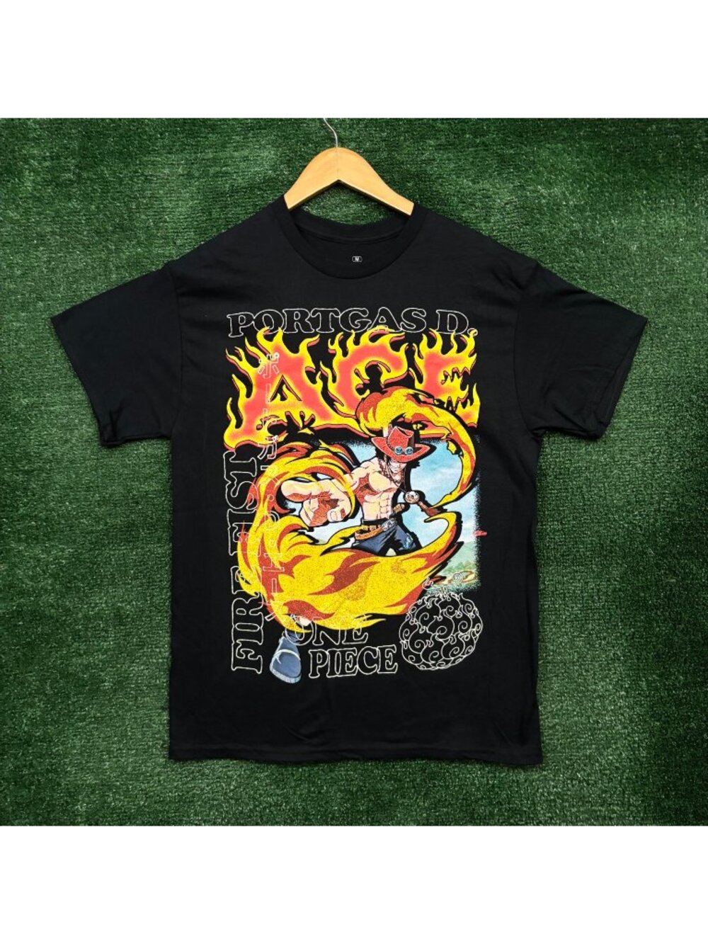 One Piece Ace Fire T-Shirt Size Medium